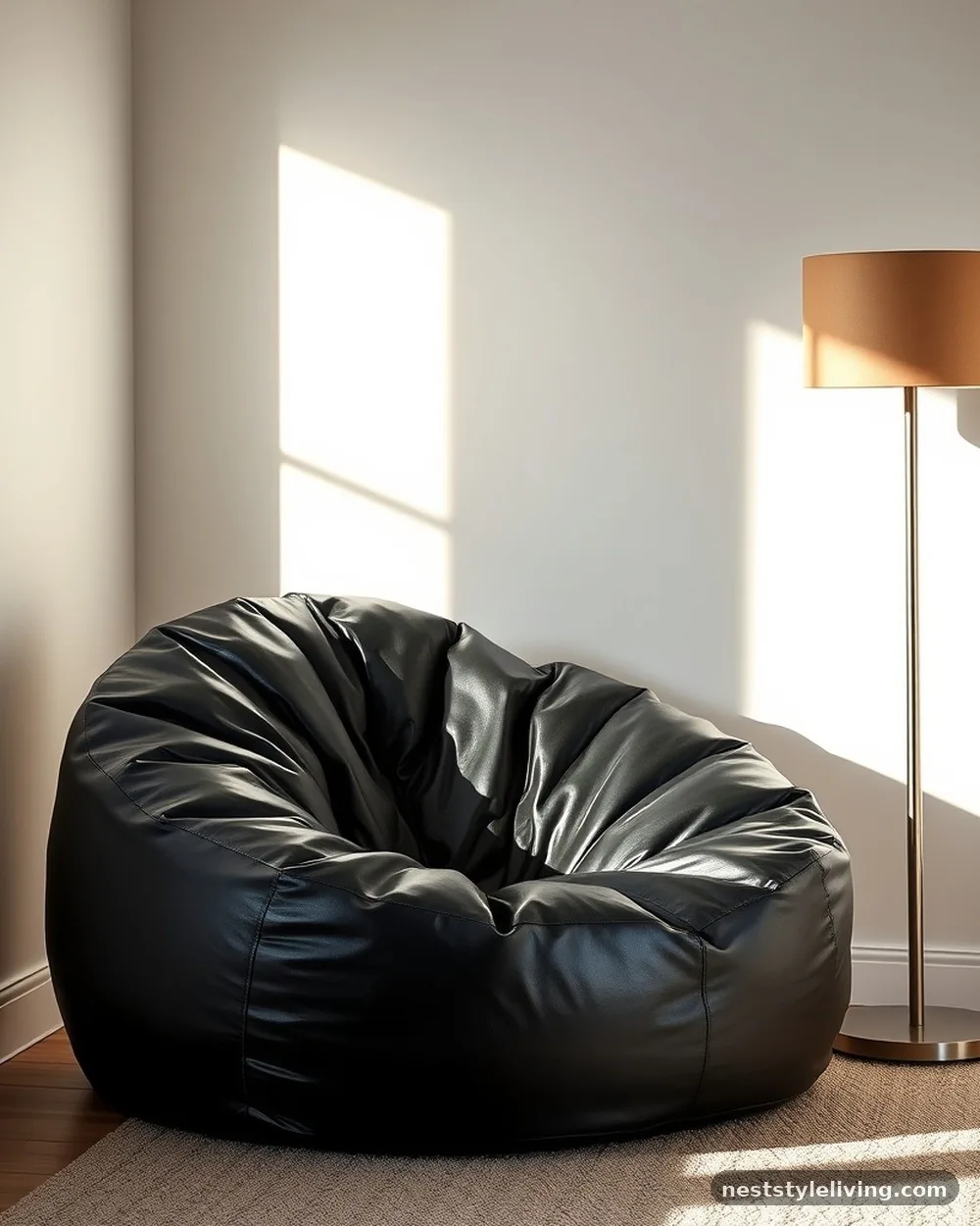 Faux Leather Bean Bag Chairs - 20 80s Bedroom Ideas for a Fun Retro Look