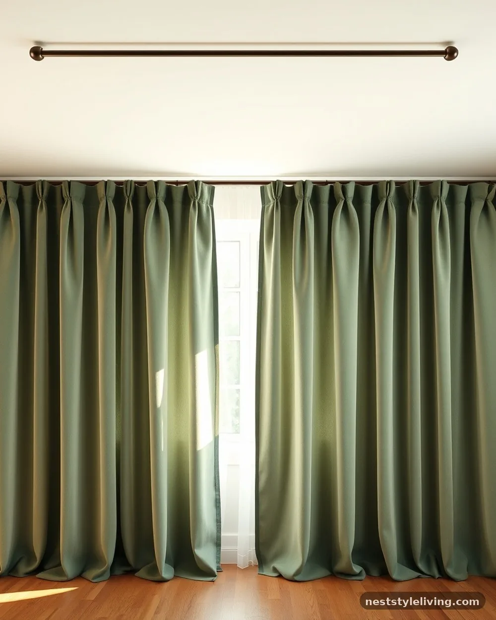 Full-Height Drapes with Double Rods - 20 Luxury Living Room Ideas That Look Designer Approved