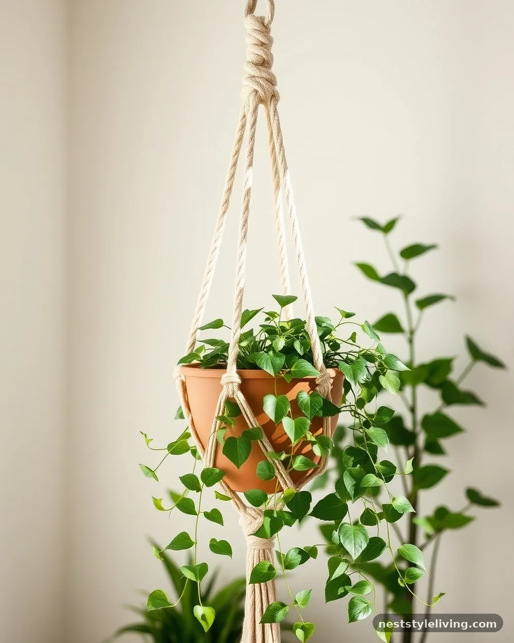 Hanging Macramé Plant Hanger - 24 DIY Room Decor Ideas for Teens With Big Style