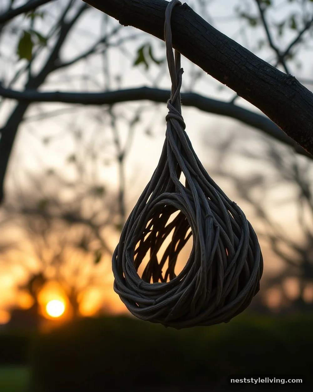 Hanging Woven Willow Pods - 20 Birdhouse Ideas That Make Your Backyard Feel Special