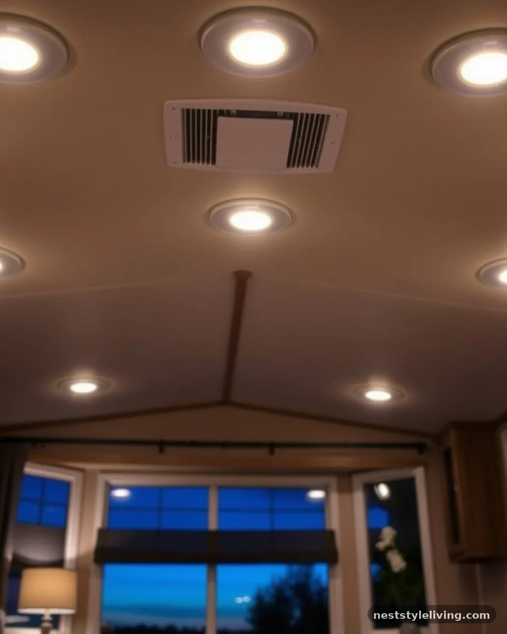 Recessed LED Puck Lighting - 23 Single Wide Trailer Living Room Ideas That Feel Cozy