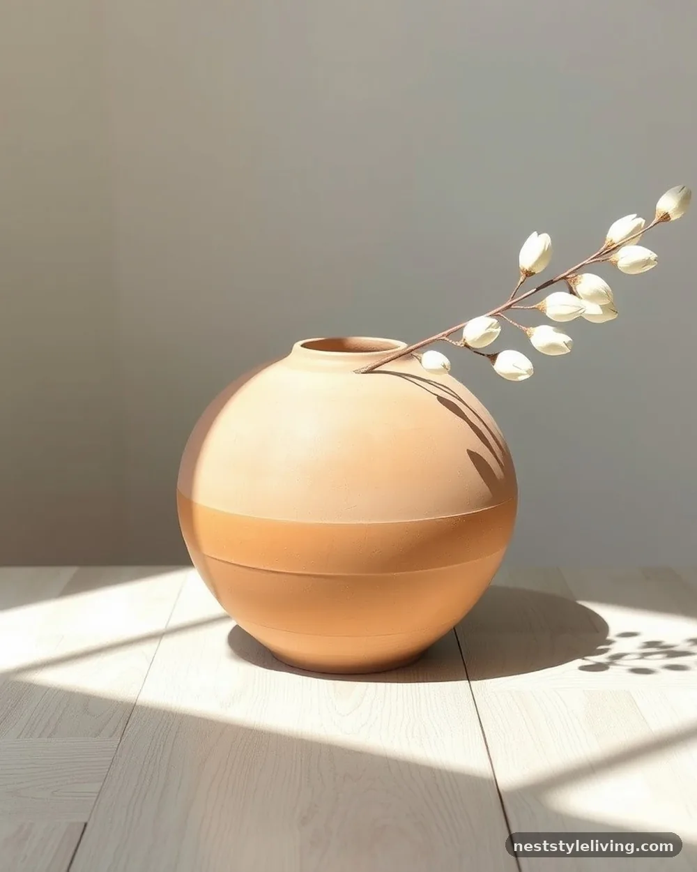 Sculptural Ceramic Vases - 21 Japandi Bedroom Ideas for a Calm, Modern Retreat