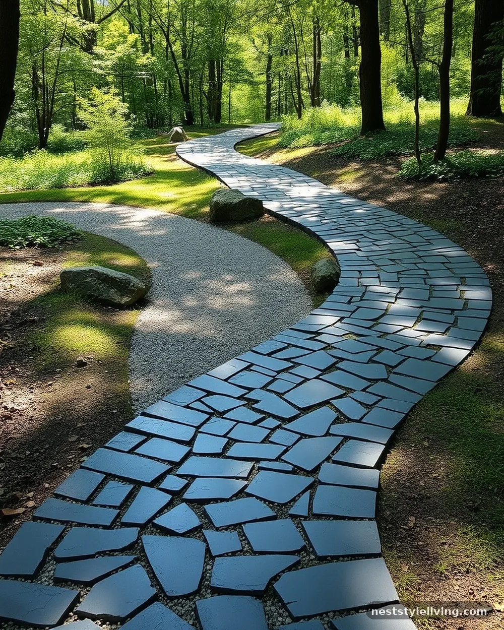 Slate Shingle Pathways - 20 Rock Landscaping Ideas for a Bold Natural Backyard