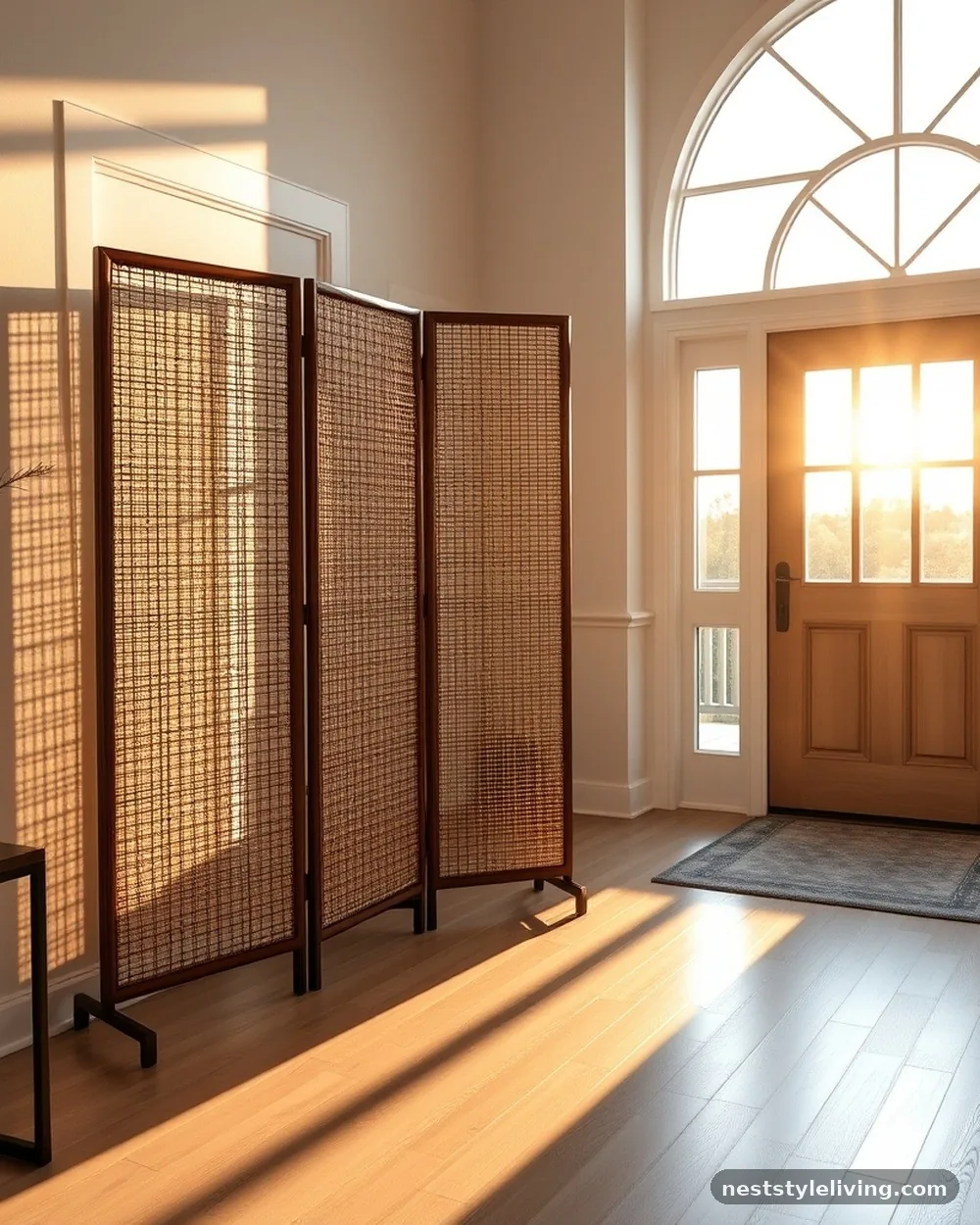 Woven Rattan Room Divider - 22 Entryway Divider Ideas for a Stylish Modern Home