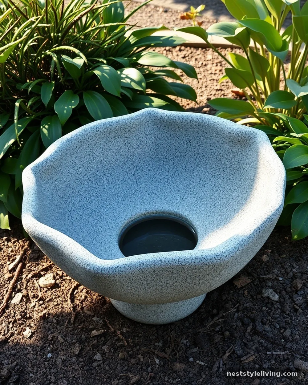 Concrete Leaf Casting - 23 Bird Bath Garden Ideas for a Beautiful Backyard