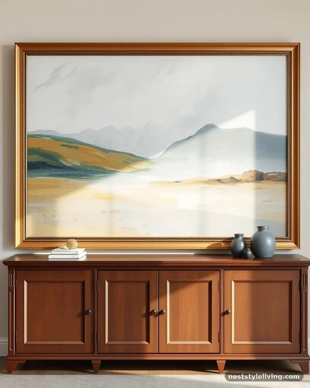 Large-Scale Landscape Oil Paintings - 12 Elegant Dining Room Ideas That Feel Warm and Timeless