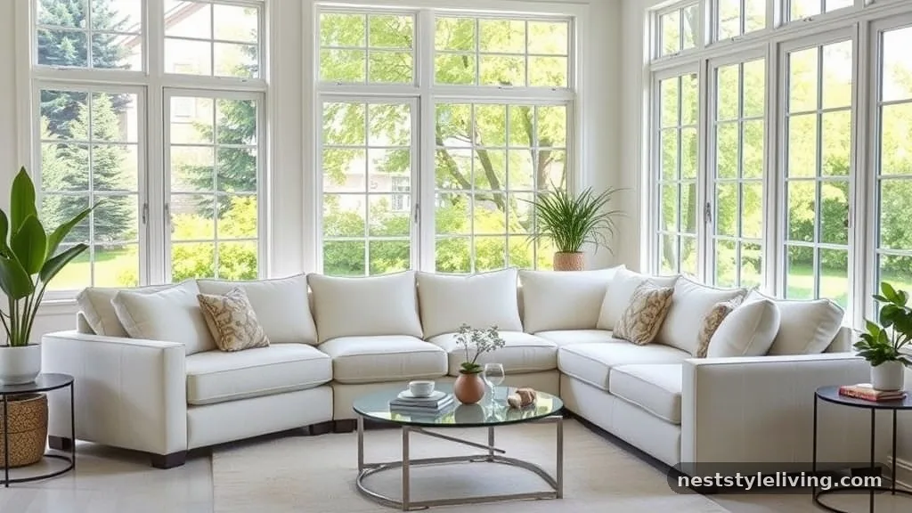 Modular Sectional with Performance Fabric - 18 Sunroom Designs That Make Your Home Feel More Inviting