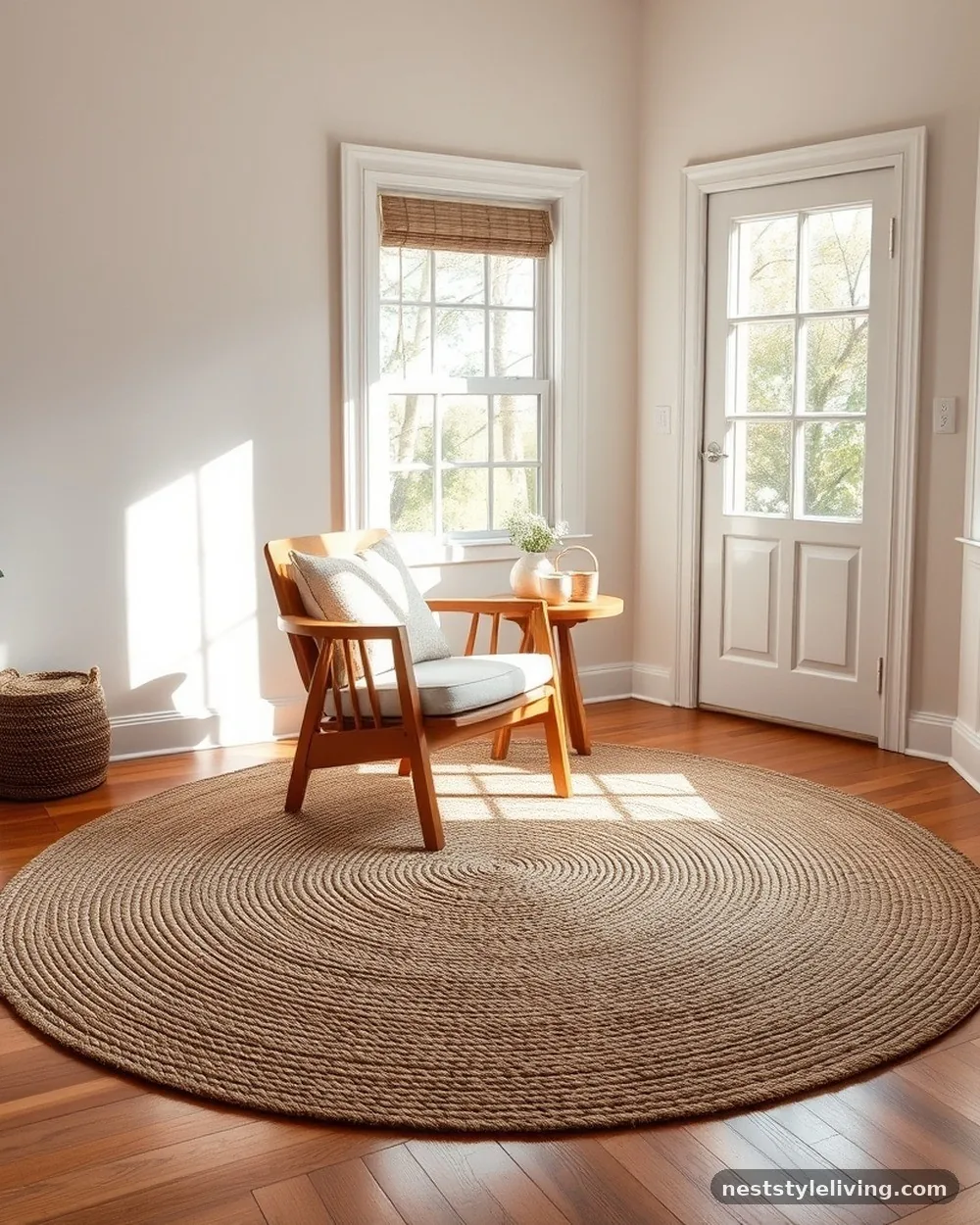 Round Jute Area Rug - 19 Reading Nook Ideas You’ll Want to Use Every Day
