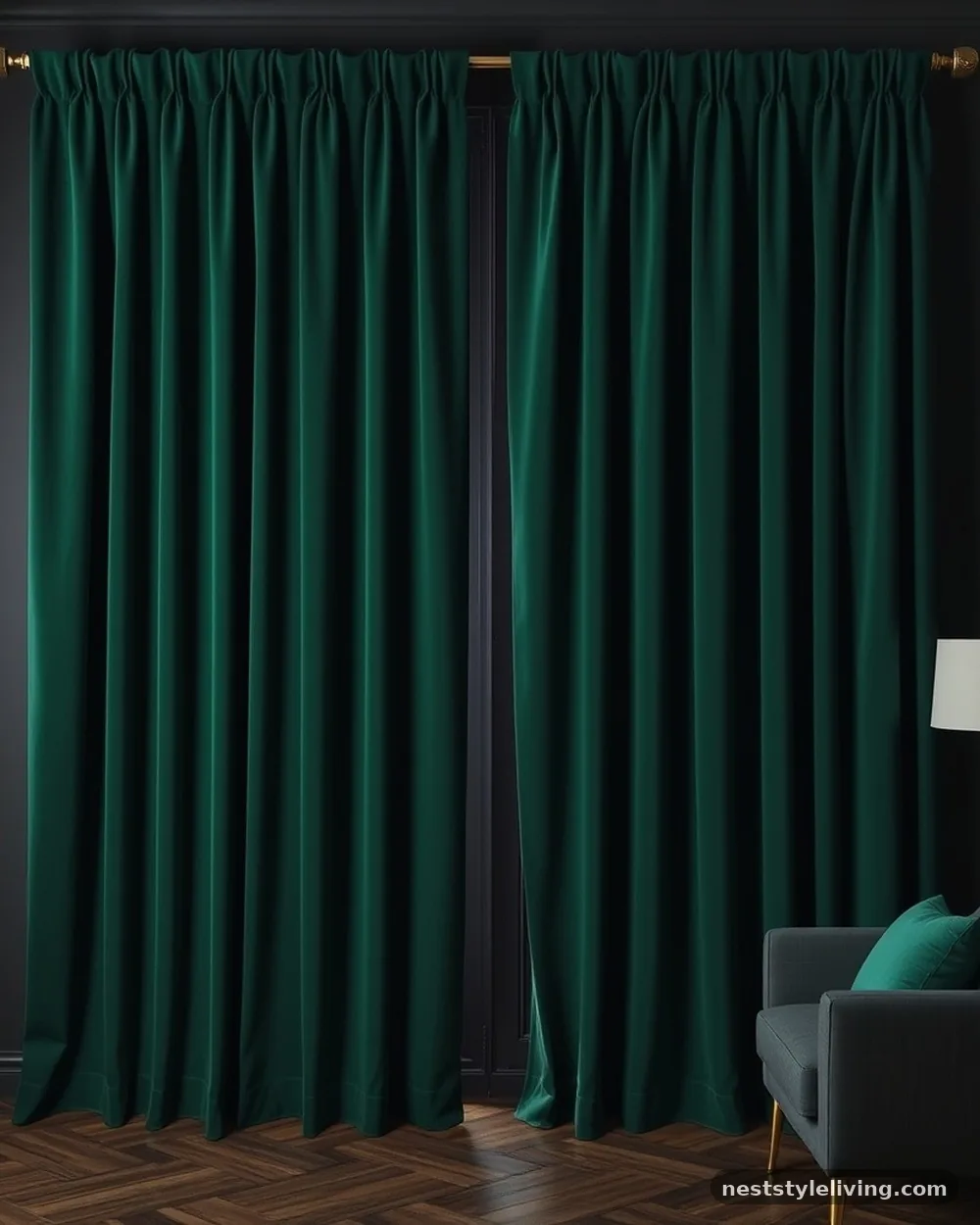 Velvet Curtains in Jewel Tones - 22 Grunge Apartment Ideas for a Cool Edgy Look