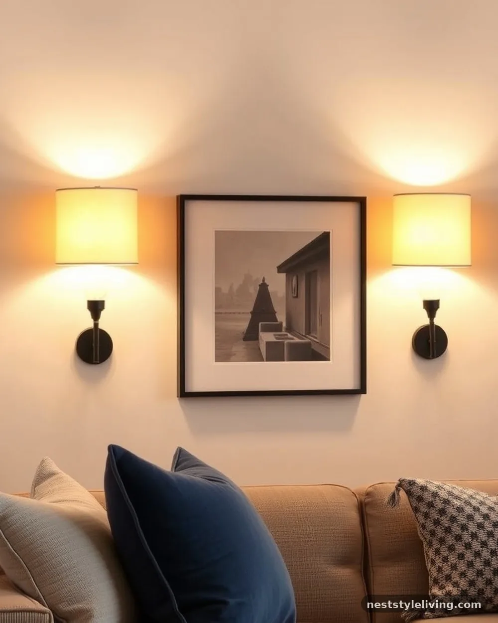 Wall-Mounted Sconces - 23 Single Wide Trailer Living Room Ideas That Feel Cozy