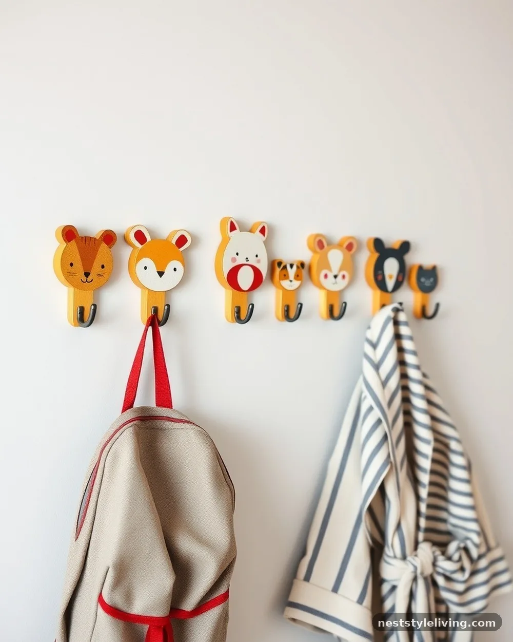 Whimsical Animal-Shaped Wall Hooks - 18 Whimsical Kids Bedroom Ideas Full of Magic and Fun