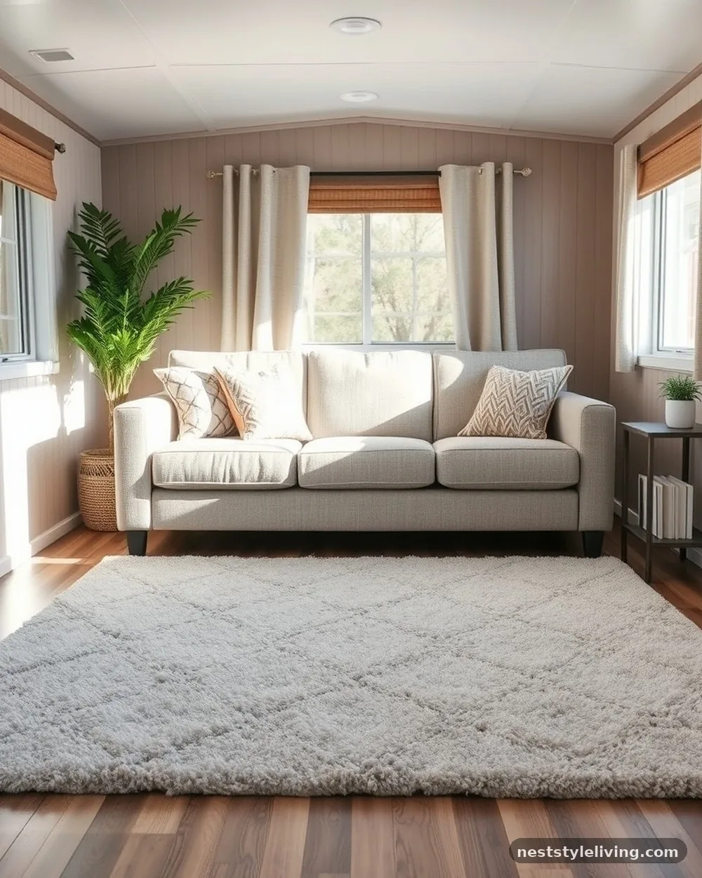 Area Rugs to Define Zones - 23 Single Wide Trailer Living Room Ideas That Feel Cozy