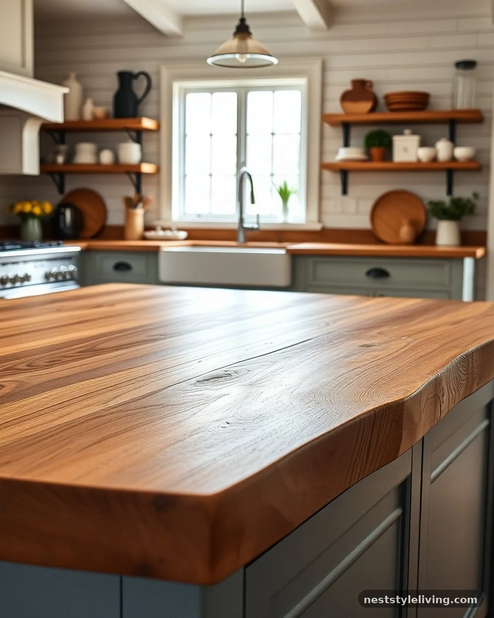 Butcher Block Countertops - 24 Grandmacore Kitchen Ideas With Warm Vintage Charm