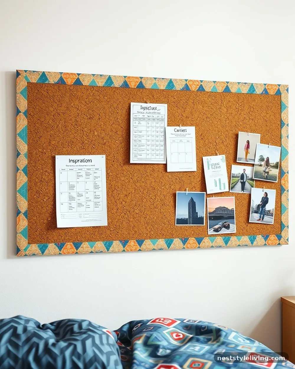 Fabric-Wrapped Bulletin Board - 24 DIY Room Decor Ideas for Teens With Big Style
