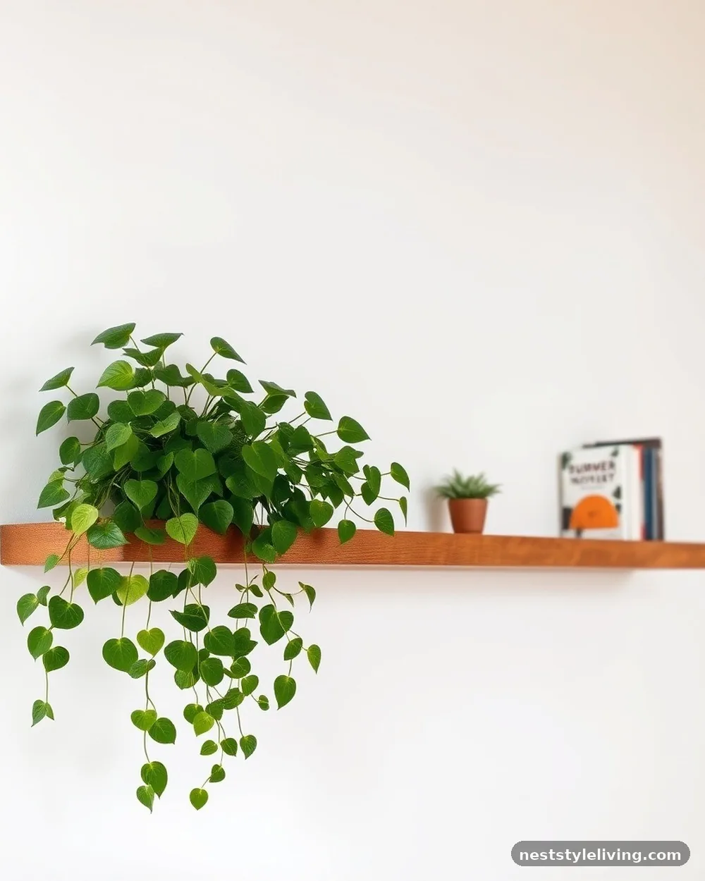 Floating Shelves with Greenery - 17 Summer Room Decor Ideas for a Fresh, Cozy Home