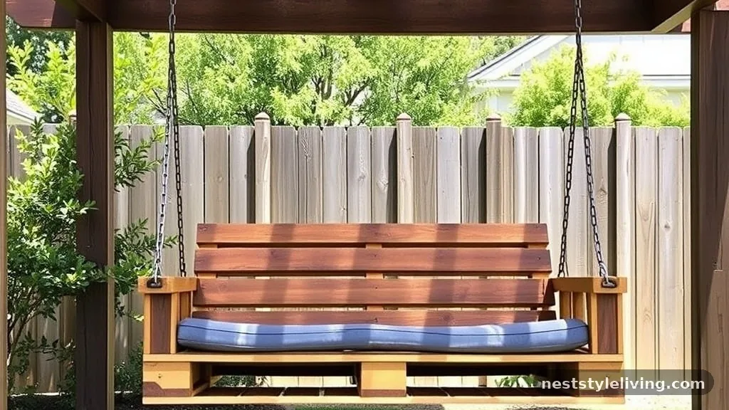 Hanging Swing Bench - 17 Outdoor Pallet Projects for a More Stylish Backyard