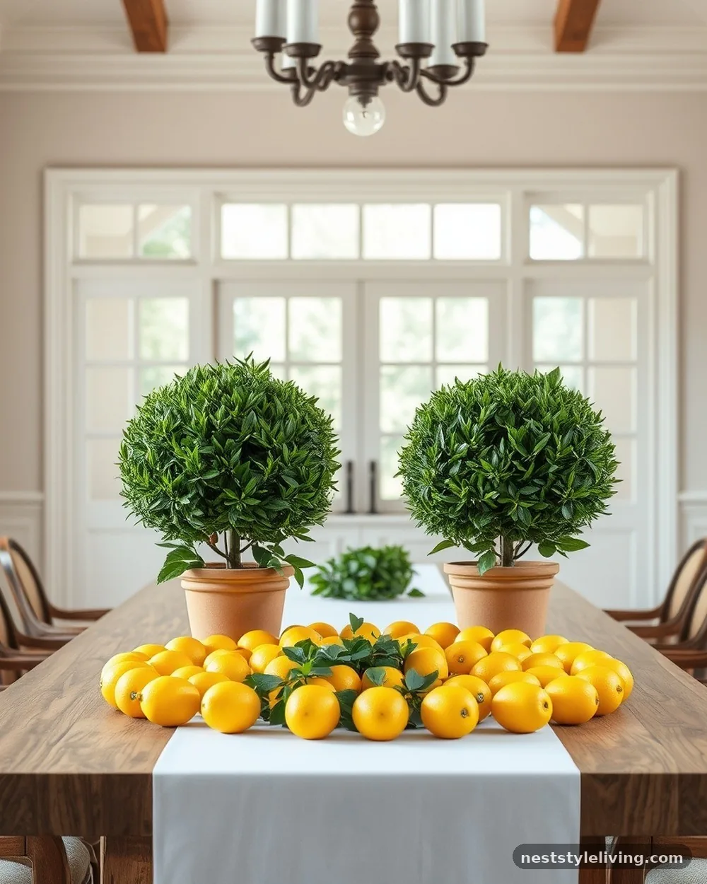 Stacked Lemon and Boxwood Topiary - 18 Lemon Centerpiece Ideas for a Designer-Level Look