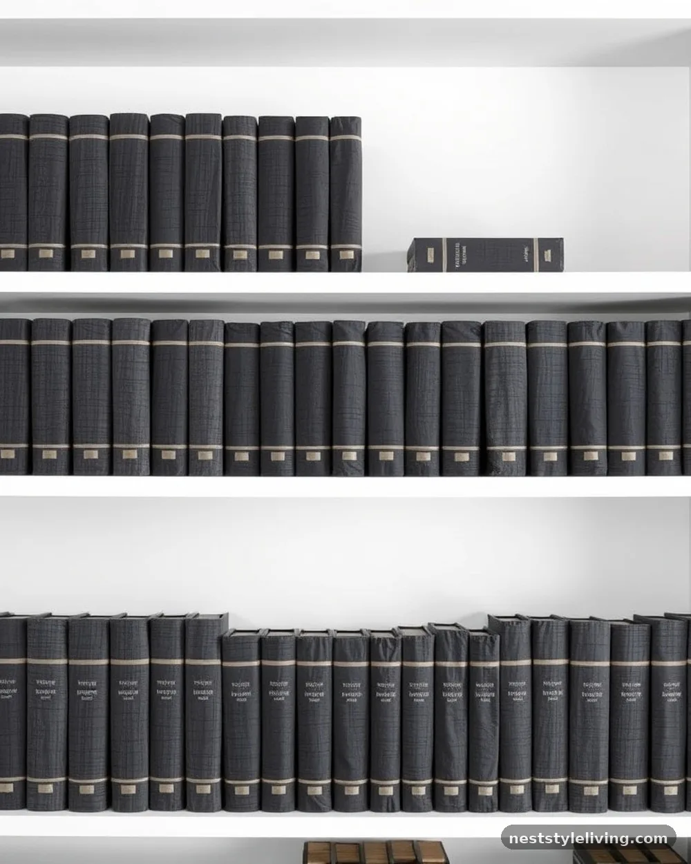 Uniform Book Covers - 22 Bookshelf Styling Ideas That Look Designer-Curated