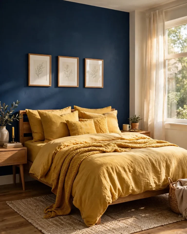 24 Blue and Yellow Bedroom Ideas for Cozy Color Contrast