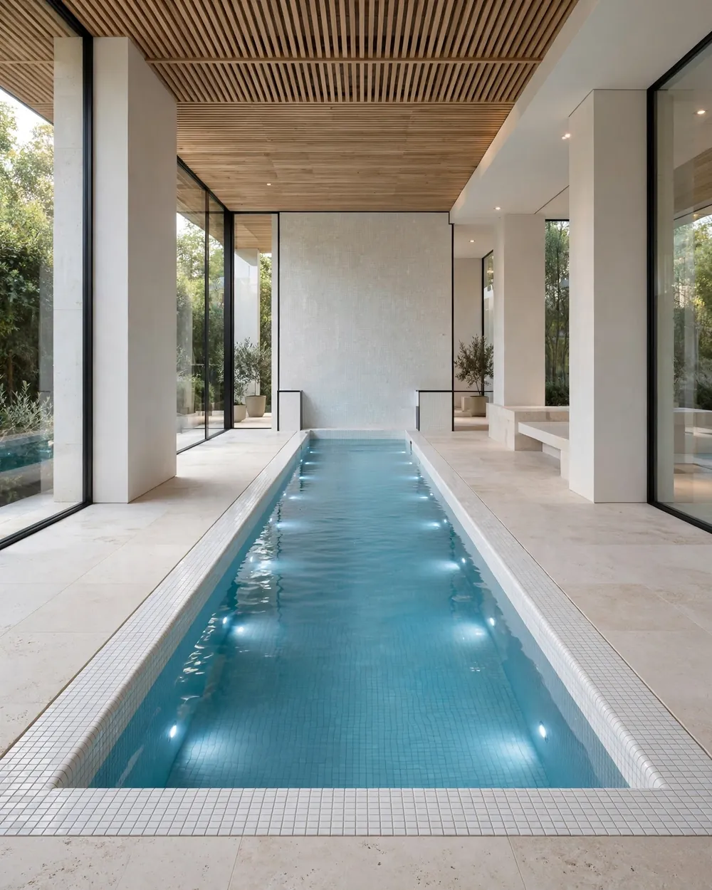 Sleek Modern Lap Pool - 17 Indoor Pool Ideas for a Stylish Retreat at Home