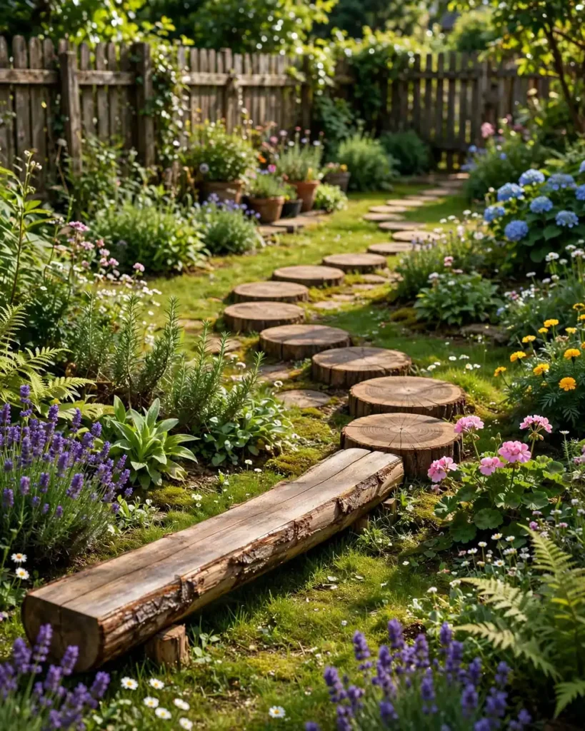 Balance Beam and Stepping Stones - 18 Kids Outdoor Play Area Ideas for Fun at Home