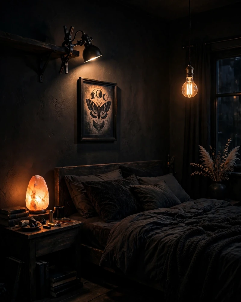 Moody Layered Lighting - 22 Alt Bedroom Ideas for an Edgy, Personal Space