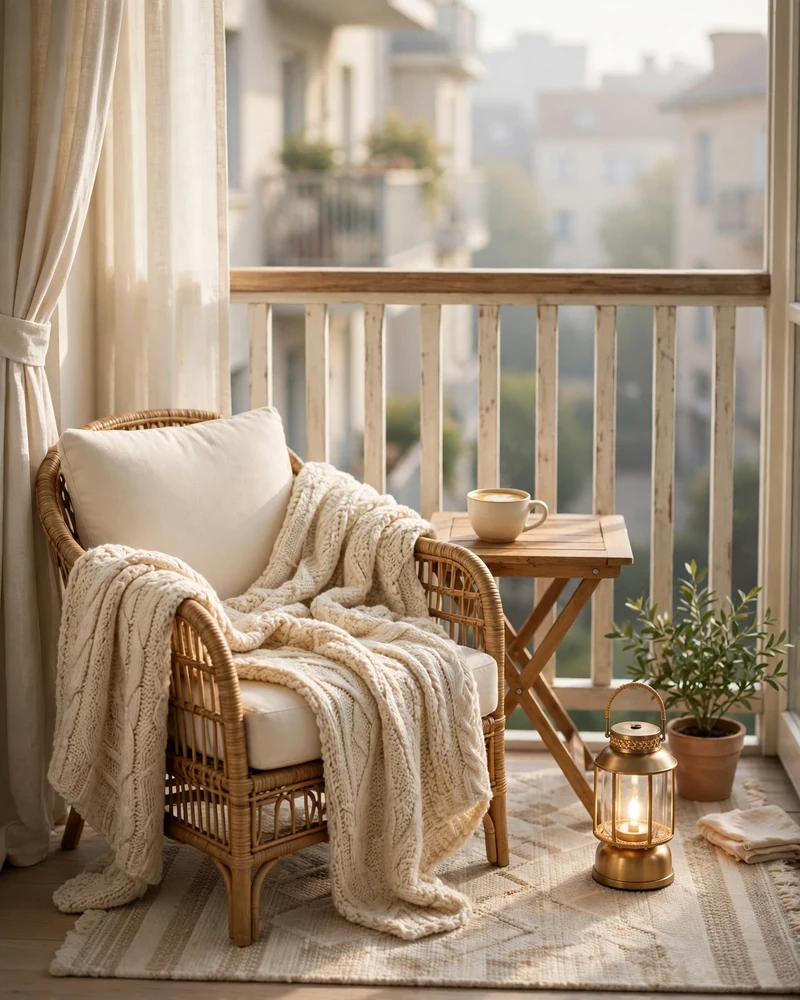 Create a Cozy Balcony Reading Nook for Morning Coffee - 17 Balcony Decor Ideas for a Charming Outdoor Escape