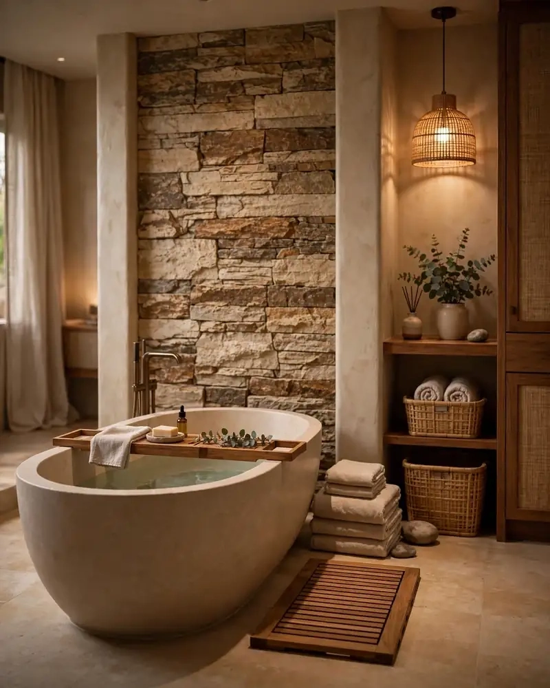 Spa-Like Bathroom Retreat - 12 Brown and Beige Bathrooms With Timeless Appeal