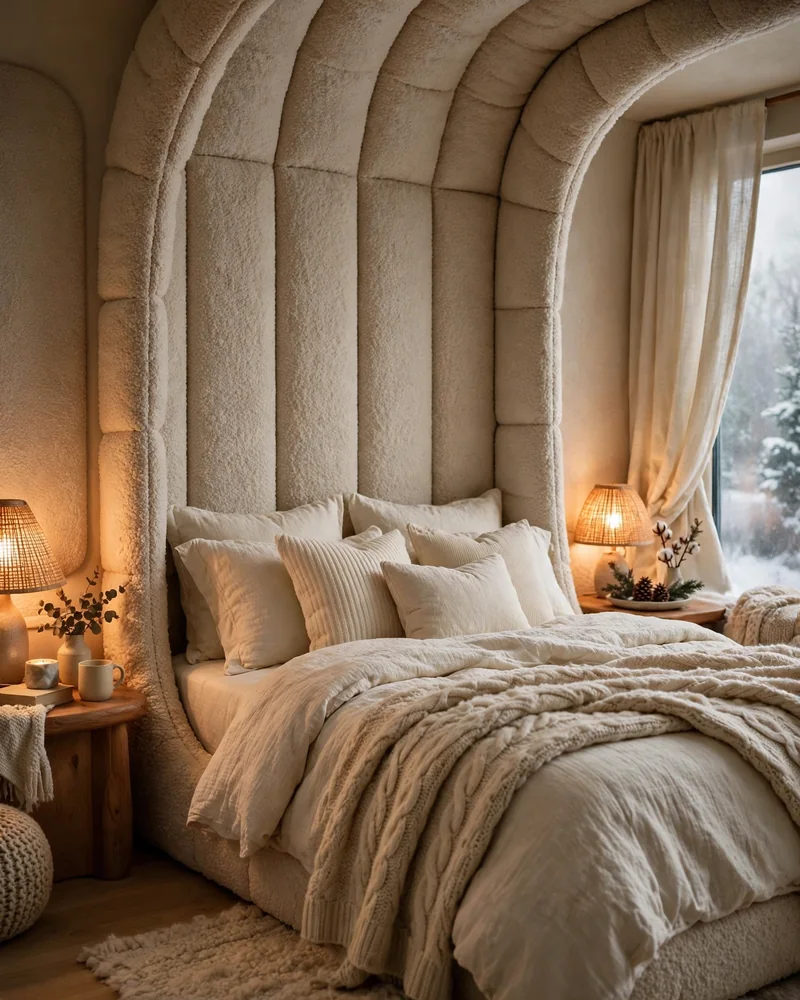 The Cocoon Bedroom: Upholstered Walls That Hug You - 19 Cozy Winter Bedroom Ideas for a Warm Restful Retreat