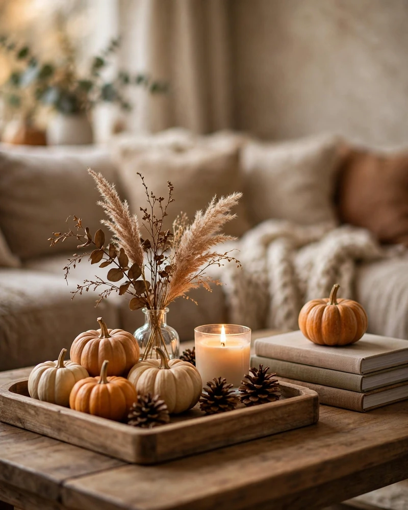 Fall Coffee Table Centerpiece - 22 Fall Living Room Decor Ideas for a Cozy Home