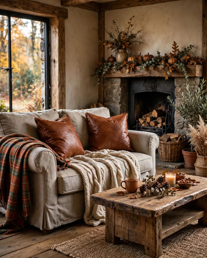 Plaid Patterns in the Living Room - 22 Fall Living Room Decor Ideas for a Cozy Home