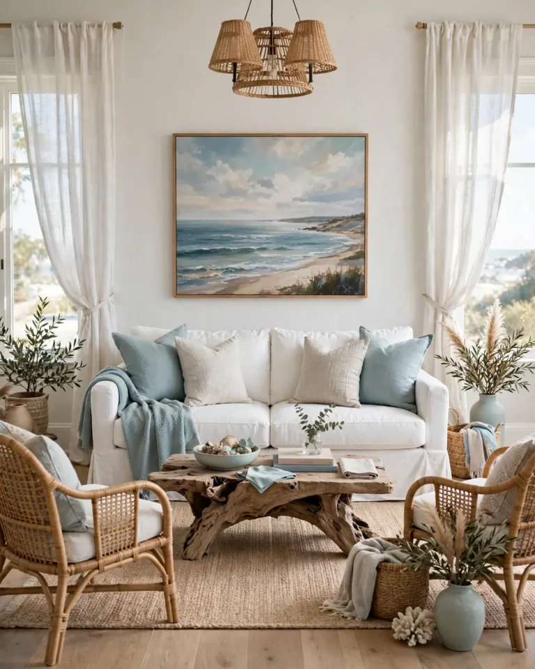 13 Coastal Living Room Ideas for a Calm Collected Feel