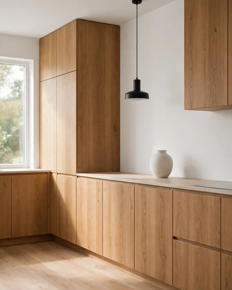 Minimalist Styling Around Honey Oak Cabinets - 24 Honey Oak Kitchen Cabinet Ideas for a Fresh Look