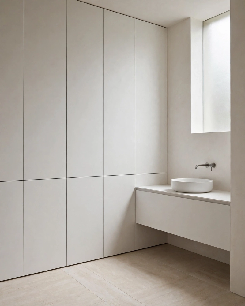 Hidden Storage Solutions - 16 Minimalist Bathrooms That Feel Calm and Stylish