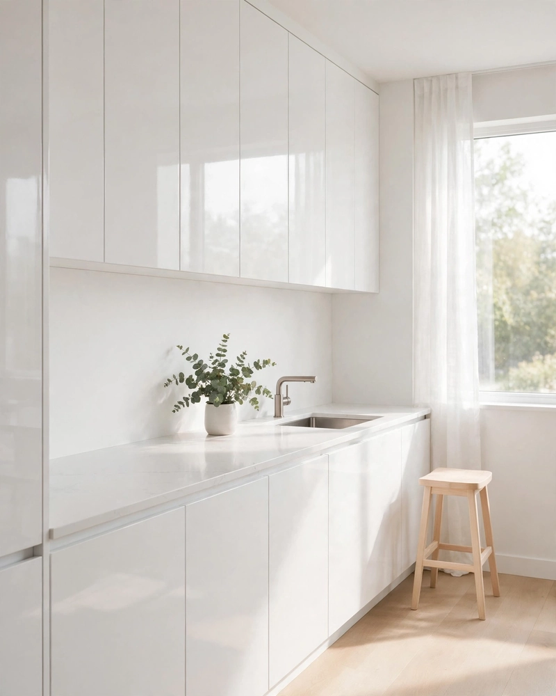 Crisp White Surfaces - 21 Minimalist Kitchen Ideas for an Effortless Luxe Look