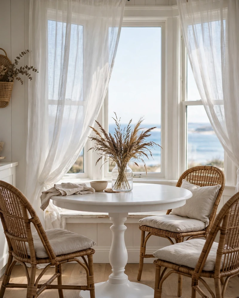 Relaxed Dining Nook - 18 Relaxed Coastal Decor Ideas for a Calm Stylish Home