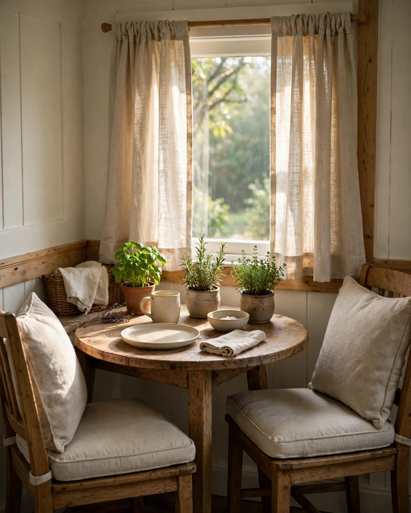 Build a Cottage-Style Breakfast Nook - 21 Nancy Meyers Home Aesthetic Ideas for Timeless Charm