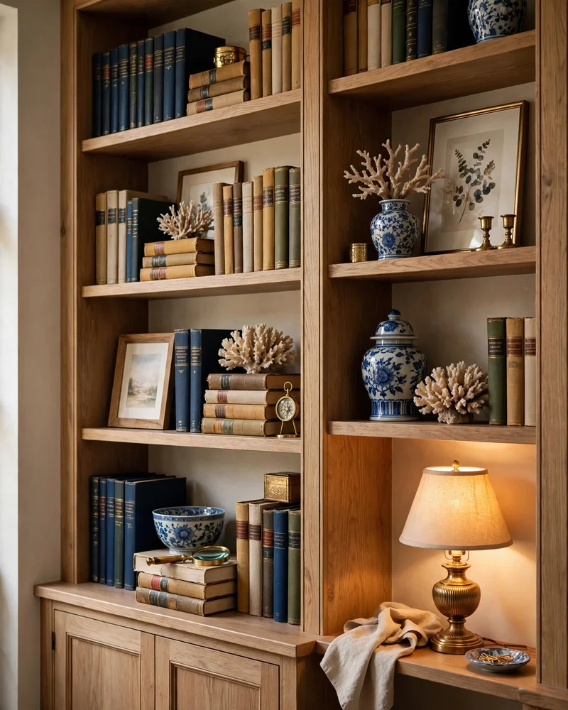 Style Built-Ins With Collected Decor - 21 Nancy Meyers Home Aesthetic Ideas for Timeless Charm