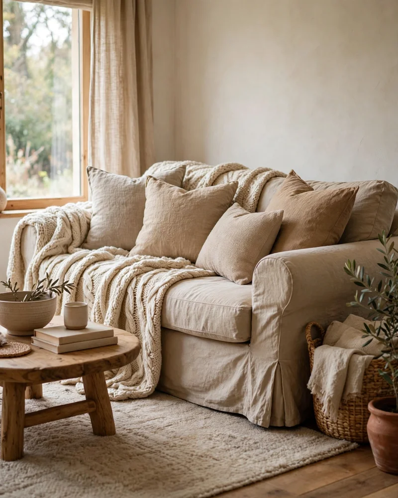 Layer Textiles: Throws, Pillows, and Rugs - 21 Nancy Meyers Home Aesthetic Ideas for Timeless Charm