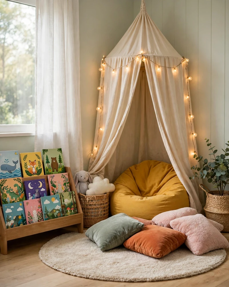 Build a Cozy Playroom Reading Nook - 15 Playroom Ideas for a Fun Organized Kids Space