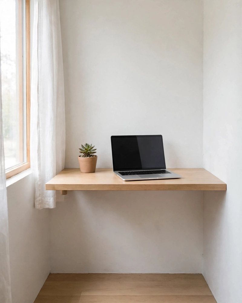 Try a Slim Wall-Mounted Floating Desk - 14 Small Dorm Desk Ideas for a Stylish Study Space