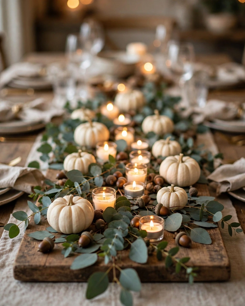 Low Profile Thanksgiving Centerpiece Below Eye Level - 17 Thanksgiving Centerpiece Ideas for a Stunning Holiday Table