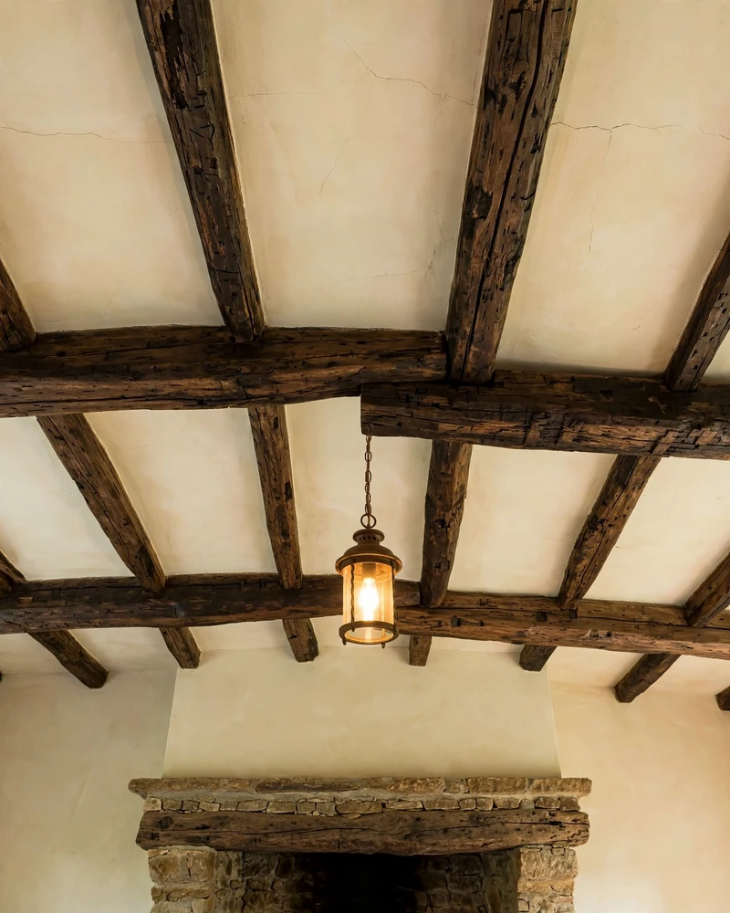 Exposed Wooden Beams - 14 Tuscan Living Room Ideas for Warm Timeless Style