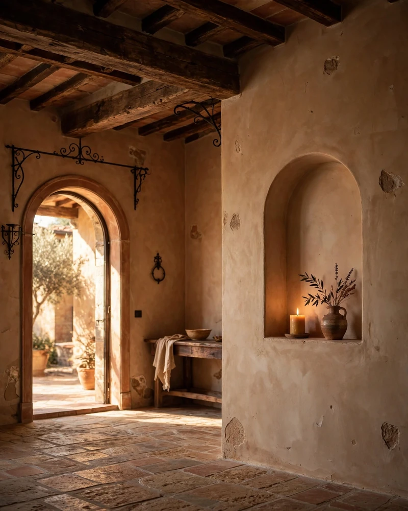 Arched Doorways and Wall Niches - 14 Tuscan Living Room Ideas for Warm Timeless Style