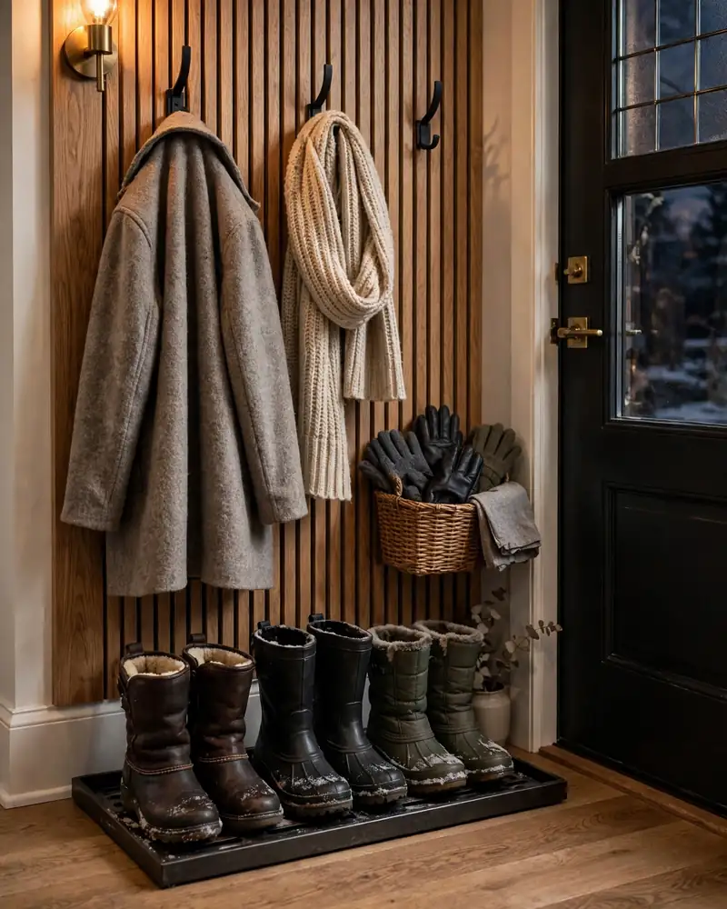 Build a Small Boot and Coat Corner - 14 Winter Entryway Decor Ideas for a Warm Welcome